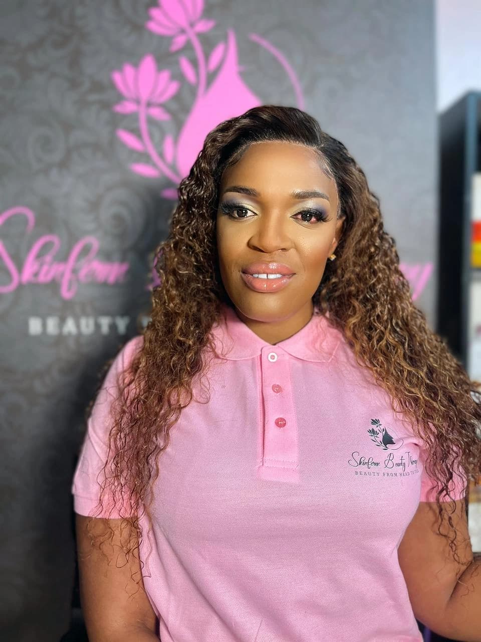 Wig installation and make up at Rivonia Hair Salon & Nail Care